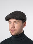 Кепка STETSON арт. 6641805 6-PANEL CAP WOOL (темно-серый / белый)